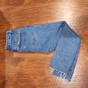 Cropped High Waist Denim
